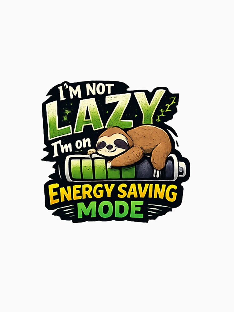 I'm Not Lazy I'm In Energy Saving Mode Sloth by Mix Mood