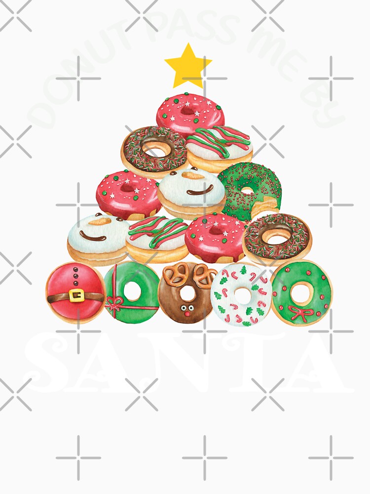 DONUT PASS ME BY SANTA FUNNY CUTE CHRISTMAS TREE by FlutteringWings