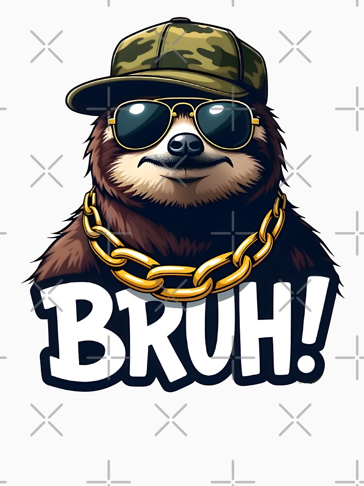 Hip Hop Sloth – Digital Art Illustration with Trendy Style by Casanova7000