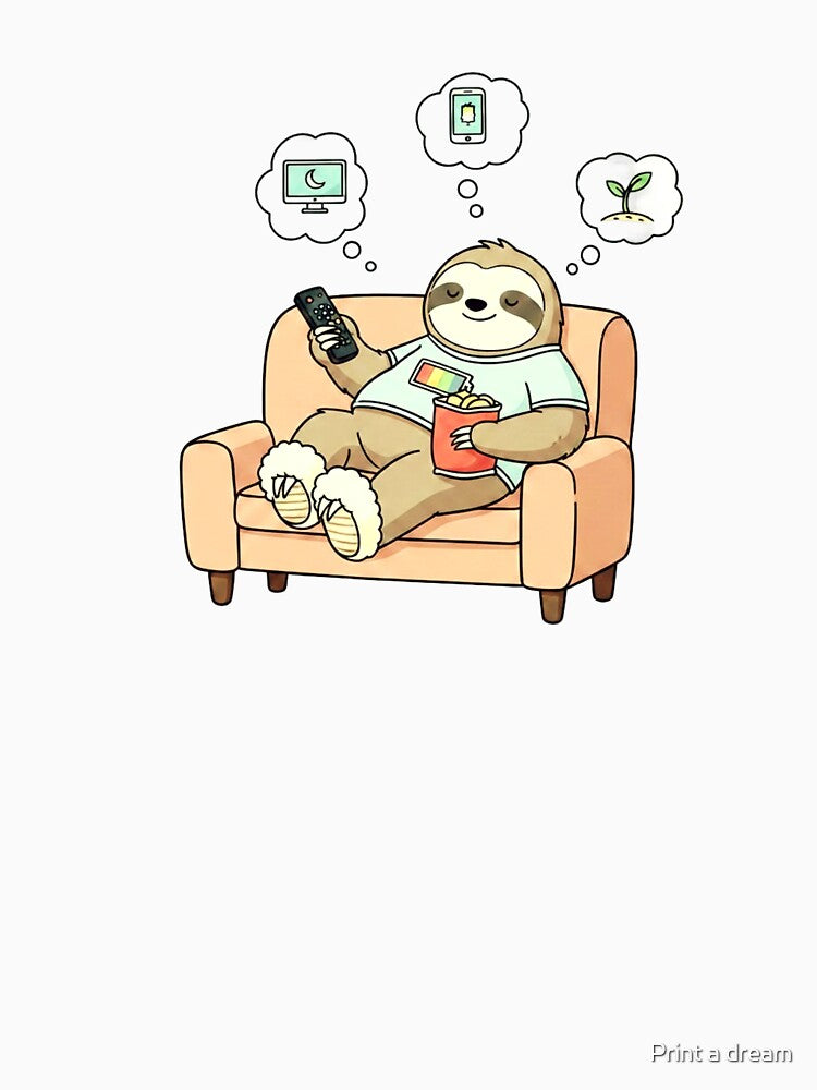Cute Lazy Sloth Design by Print a dream
