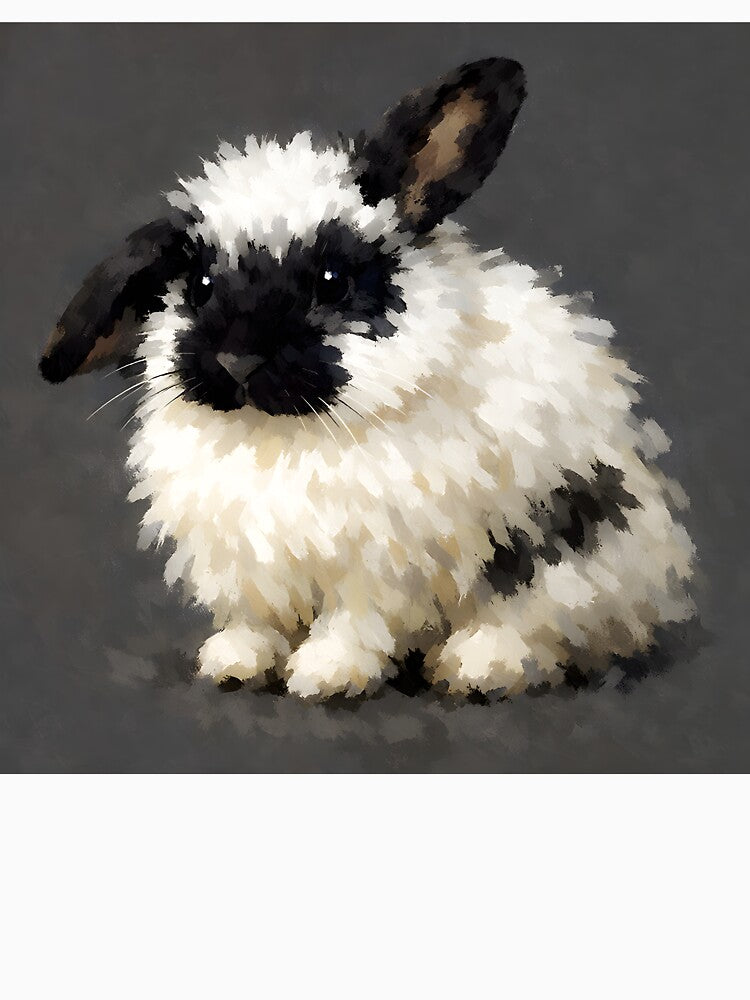 Black-and-White Lionhead Rabbit by Masha_D
