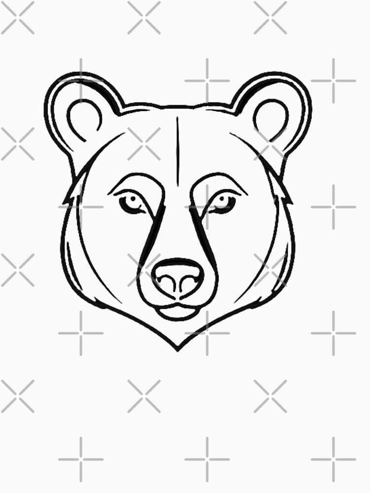 Minimalist Bear Line Art – Modern Symmetrical Wildlife Illustration - 5 by RELAX STATION