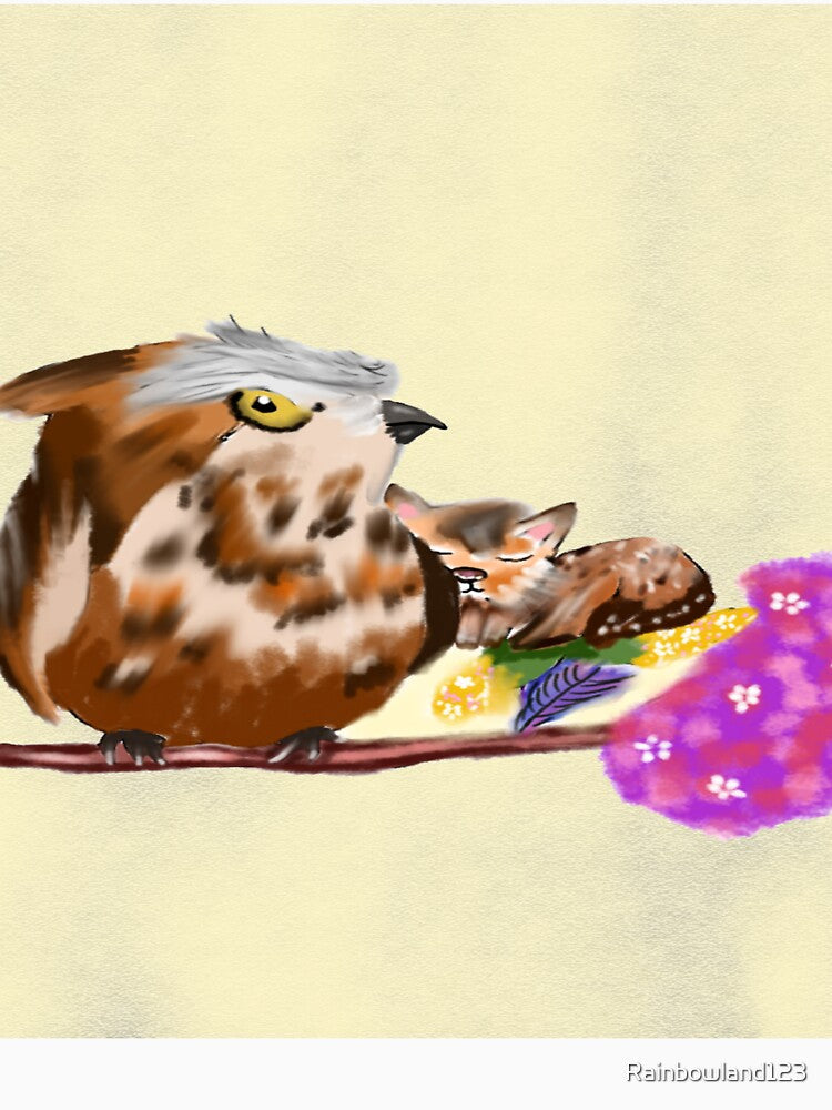 Owl And Cat by Rainbowland123