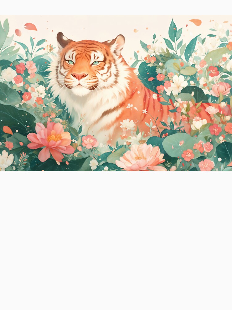 Tiger’s Elegance in Blooming Jungle by AshiraCreations