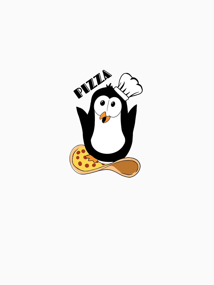 Pizza Penguin! Cute Penguin On Flying Magical Pizza! by Firejuice