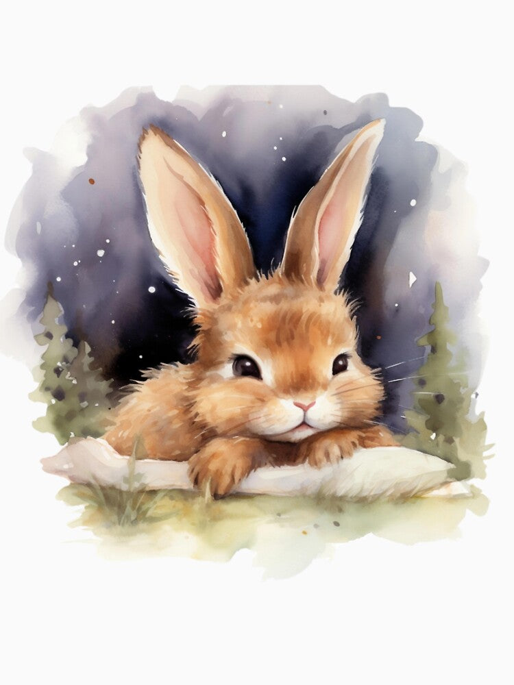 Cute sleeping rabbit in the garden by puyparole