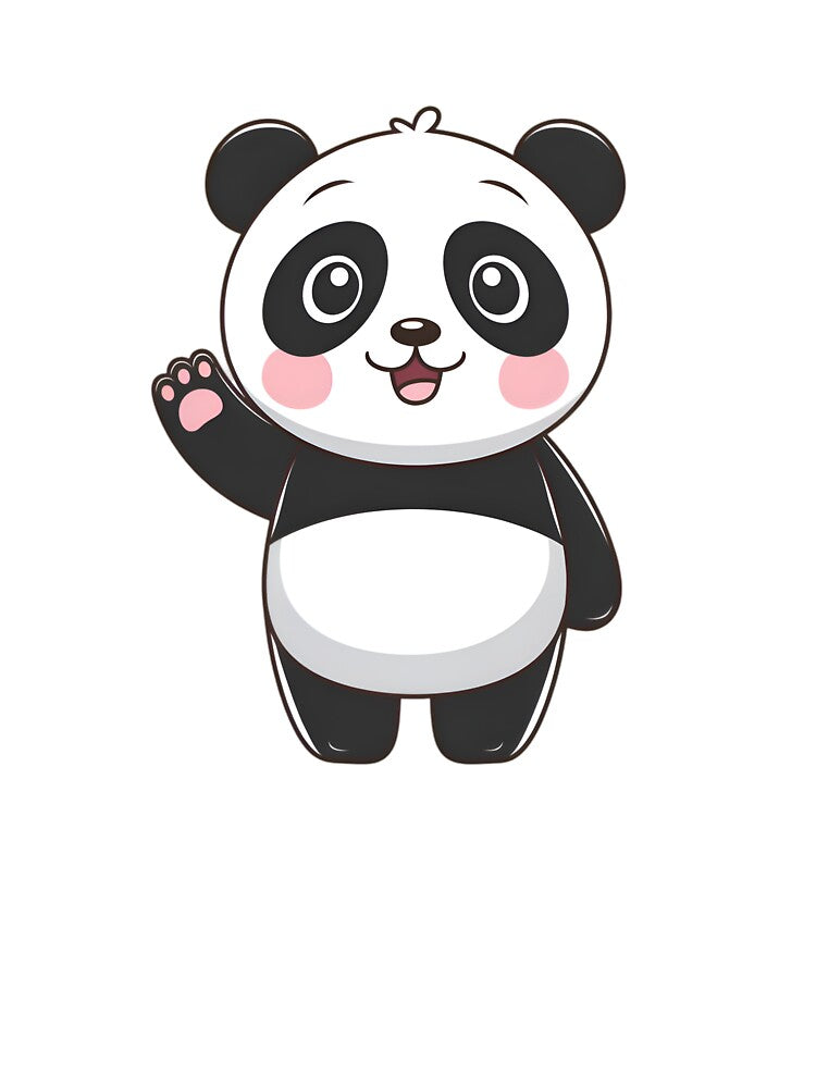 Adorable Waving Panda by TAJSILVERLINE