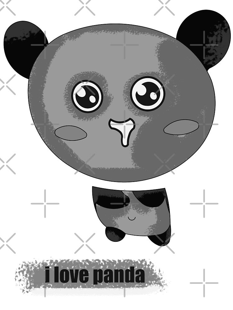 i love panda t black and white -shirts by fowzi shokri