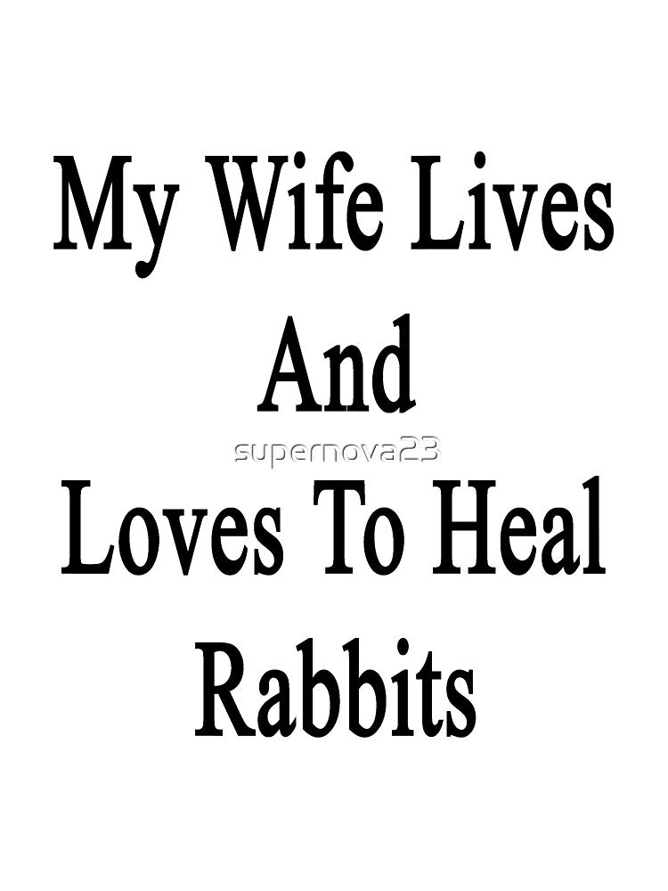 My Wife Lives And Loves To Heal Rabbits by supernova23