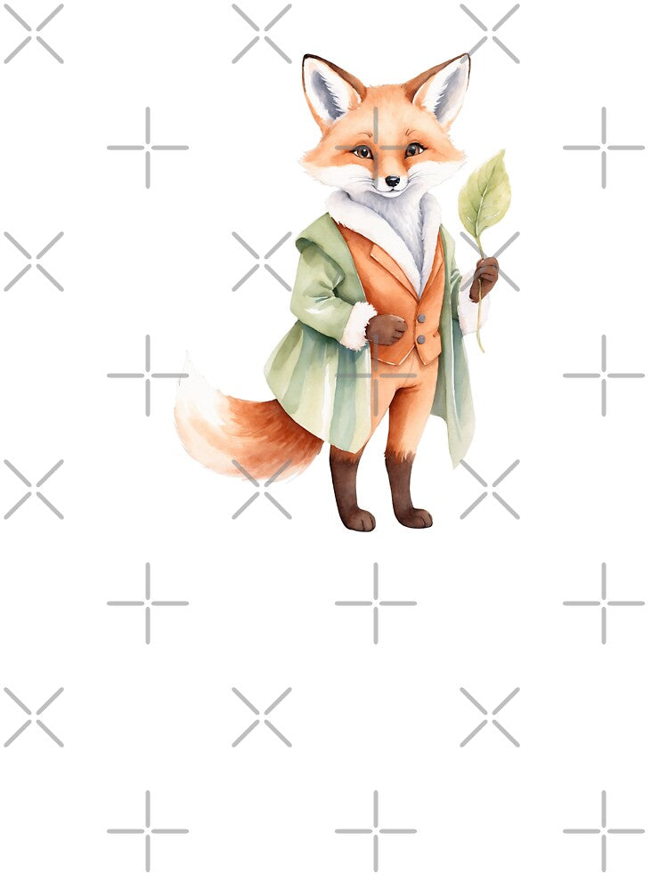 Vibrant Watercolor Fox by Victoria Riabov