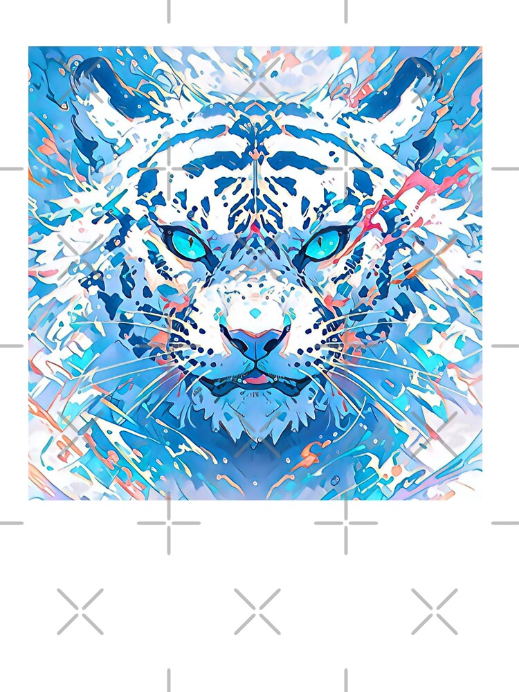 Colorful White Tiger Art by TheAnimalZ00
