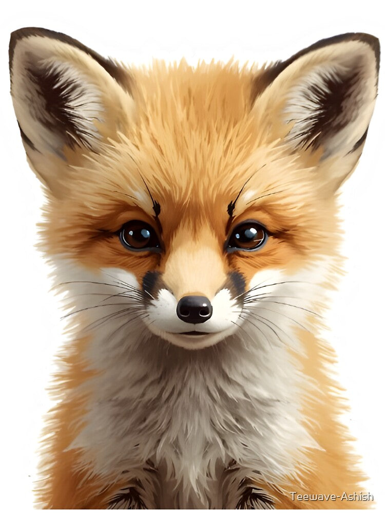 Adorable Forest Fox Sticker by Teewave-Ashish