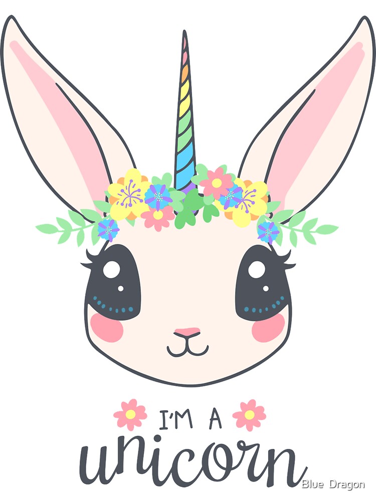 Cute,Rabbit ,Unicorn by Blue Dragon