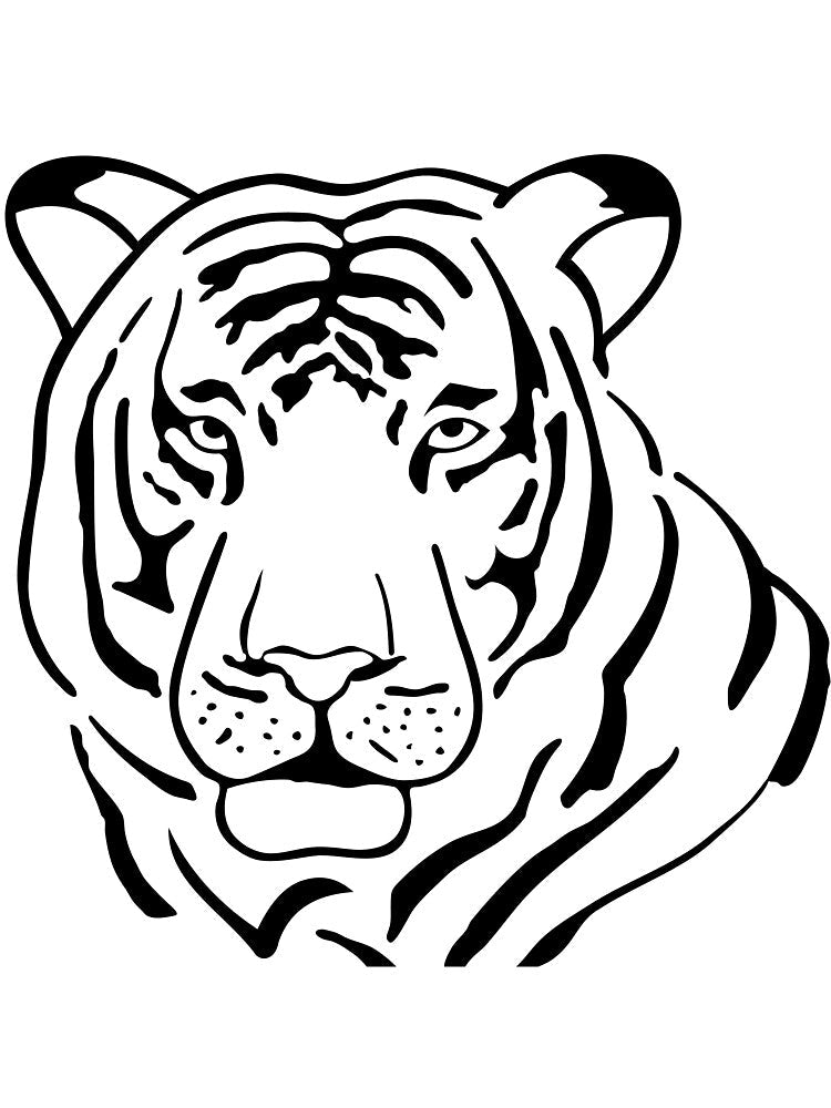 Tiger Outline by Mywaymylife