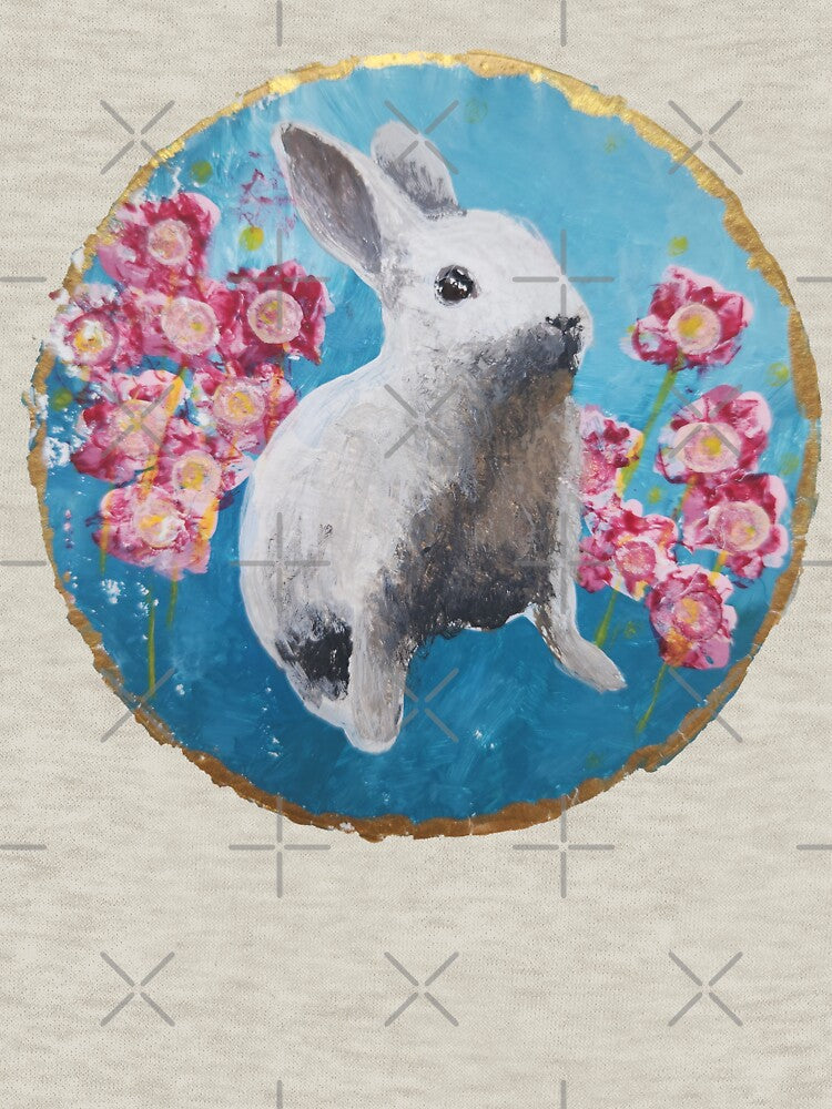 White rabbit - monoprint by Emily Bickell