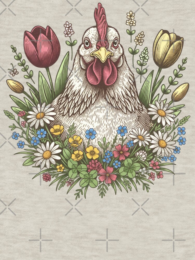 Chicken Amongst the Flowers by Gunners Inspirations