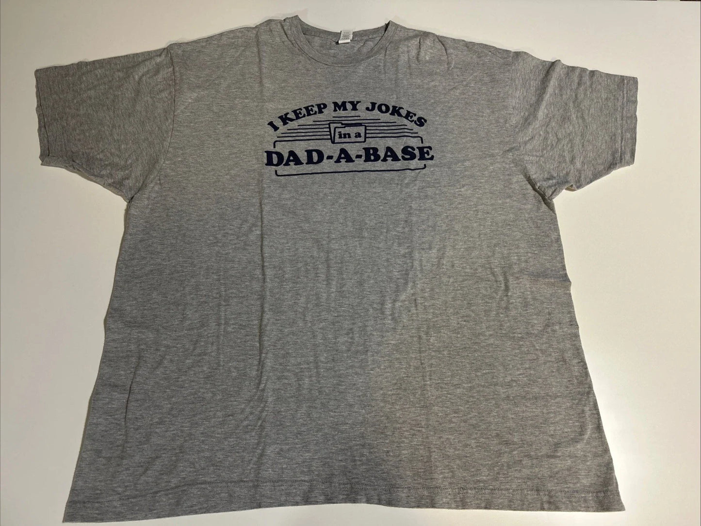 Tultex Men’s Grey T Shirt Dad Jokes Graphic Tee Size XXXL