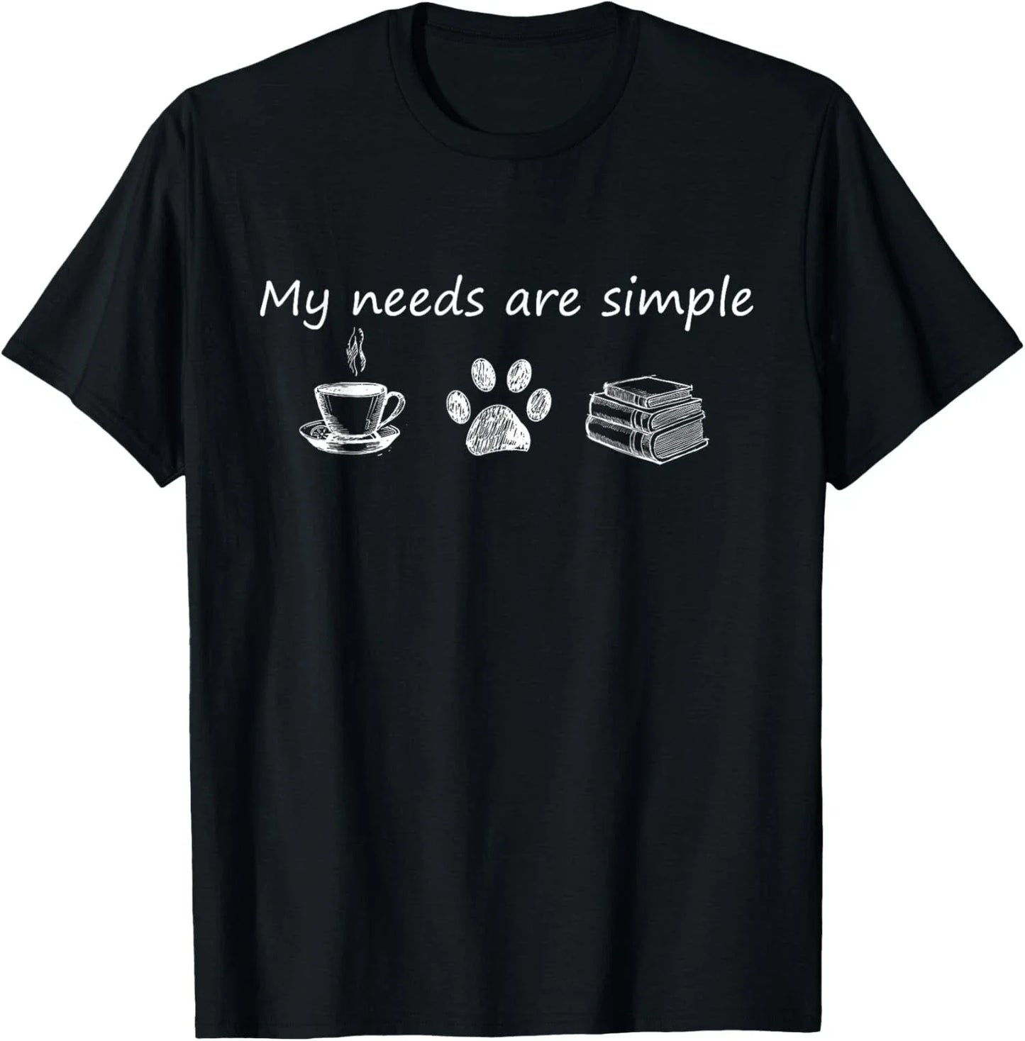 Funny Coffee Dog Book Lover Gift Unisex T-Shirt