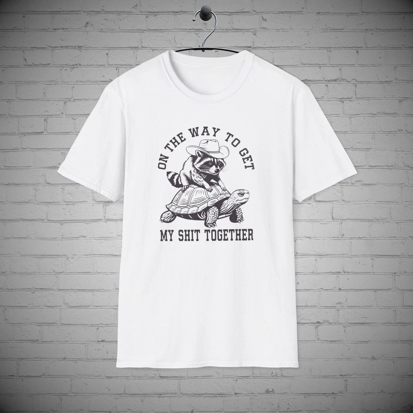 Raccoo T-Shirt, Turtle tee, On my way to get my shi* together, Sarcastic Gift
