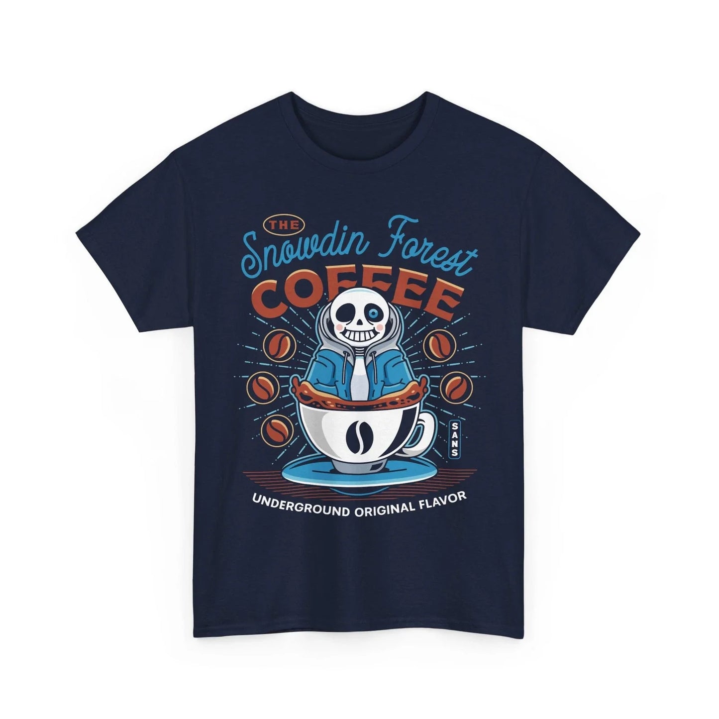 Snowdin Forest Coffee Emblem Unisex T-Shirt. Undertale Video Game. Deltarune.