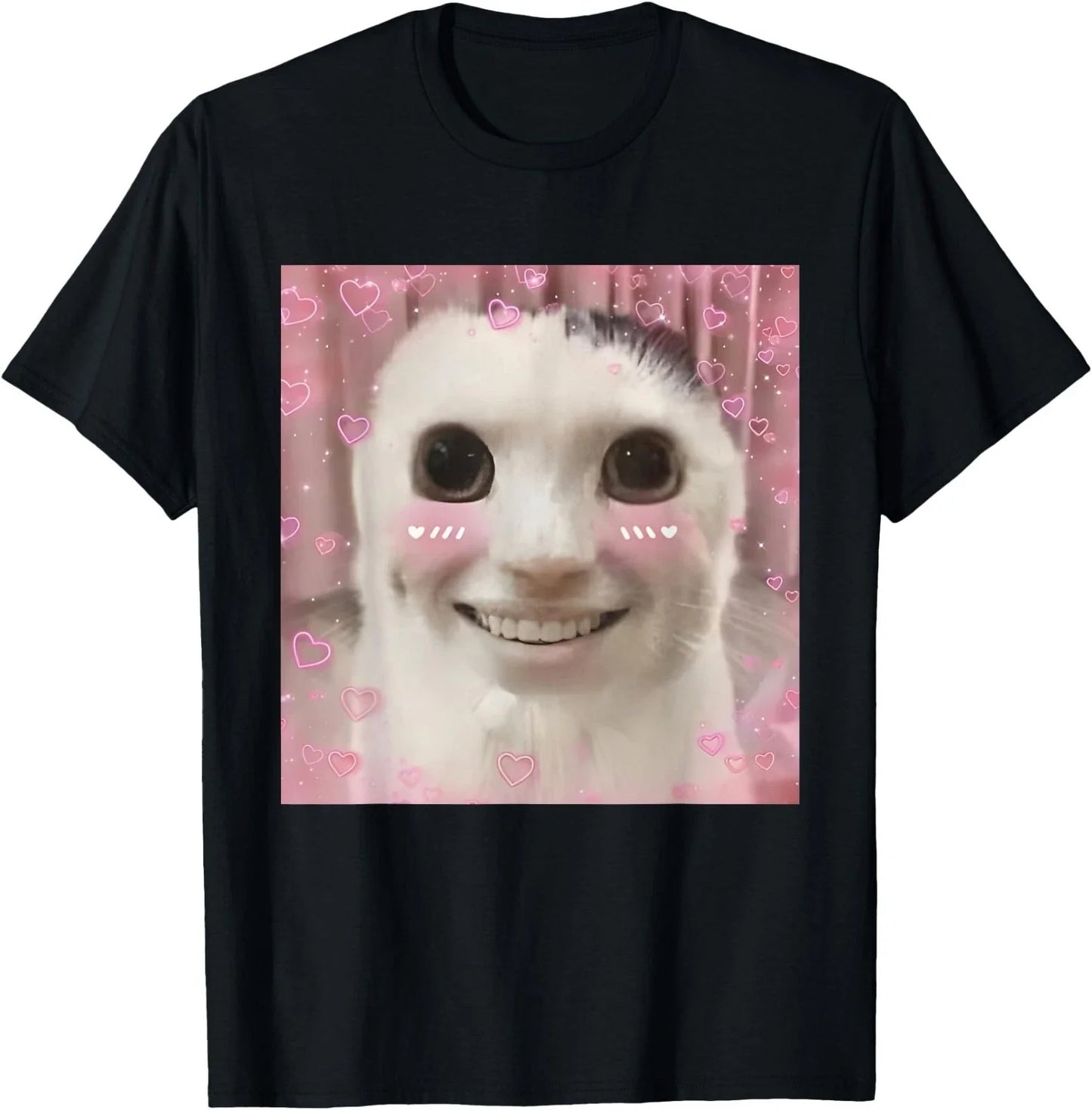 Goofy Ahh Cat Meme Dank Cursed Weirdcore Cringey Banana Cat T-Shirt