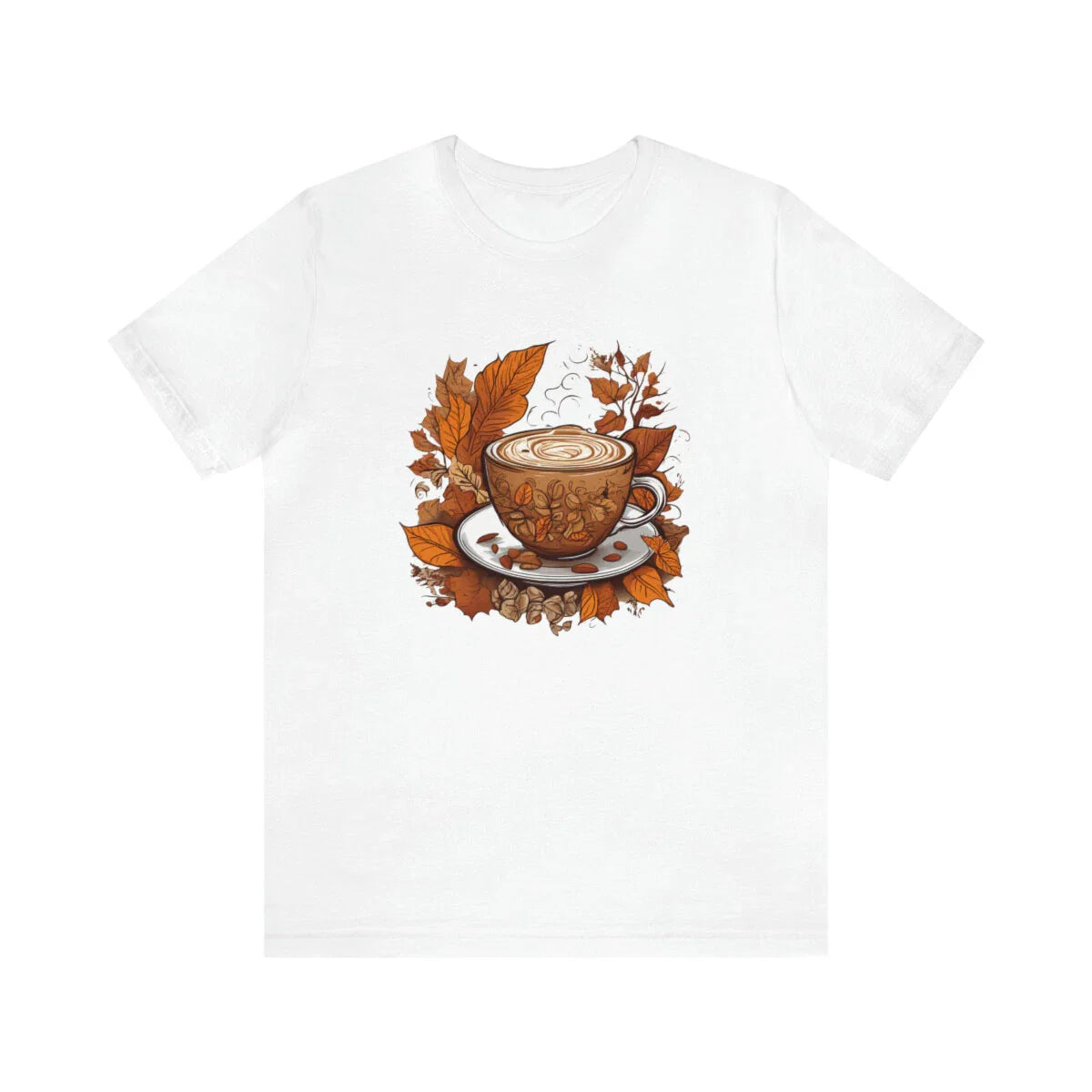 Autumn fall cappuccino coffee peaceful design gift for latte lover barista shirt