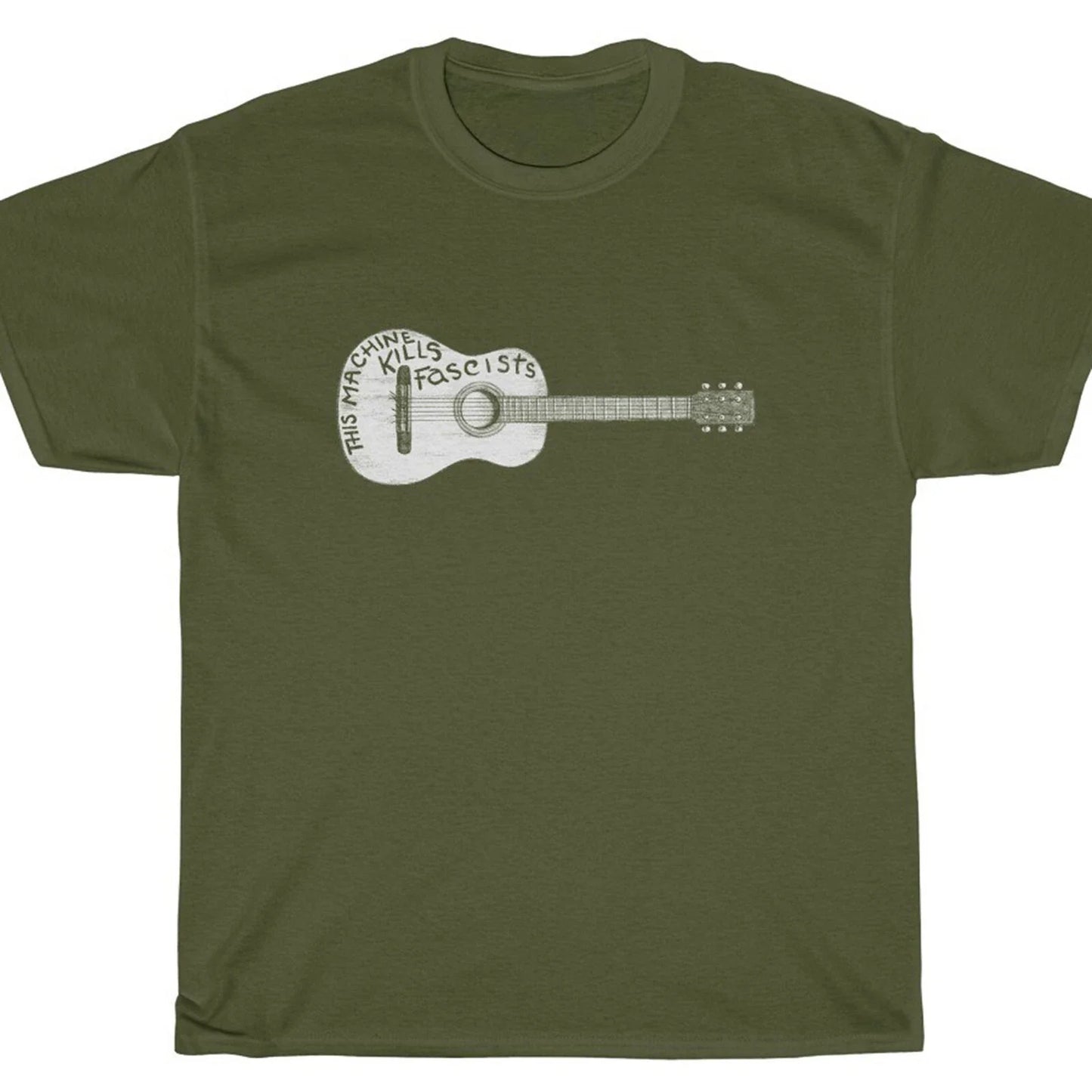 THIS MACHINE KILLS FASCISTS T-Shirt - woody FOLK guthrie - Sizes SMALL - 5X
