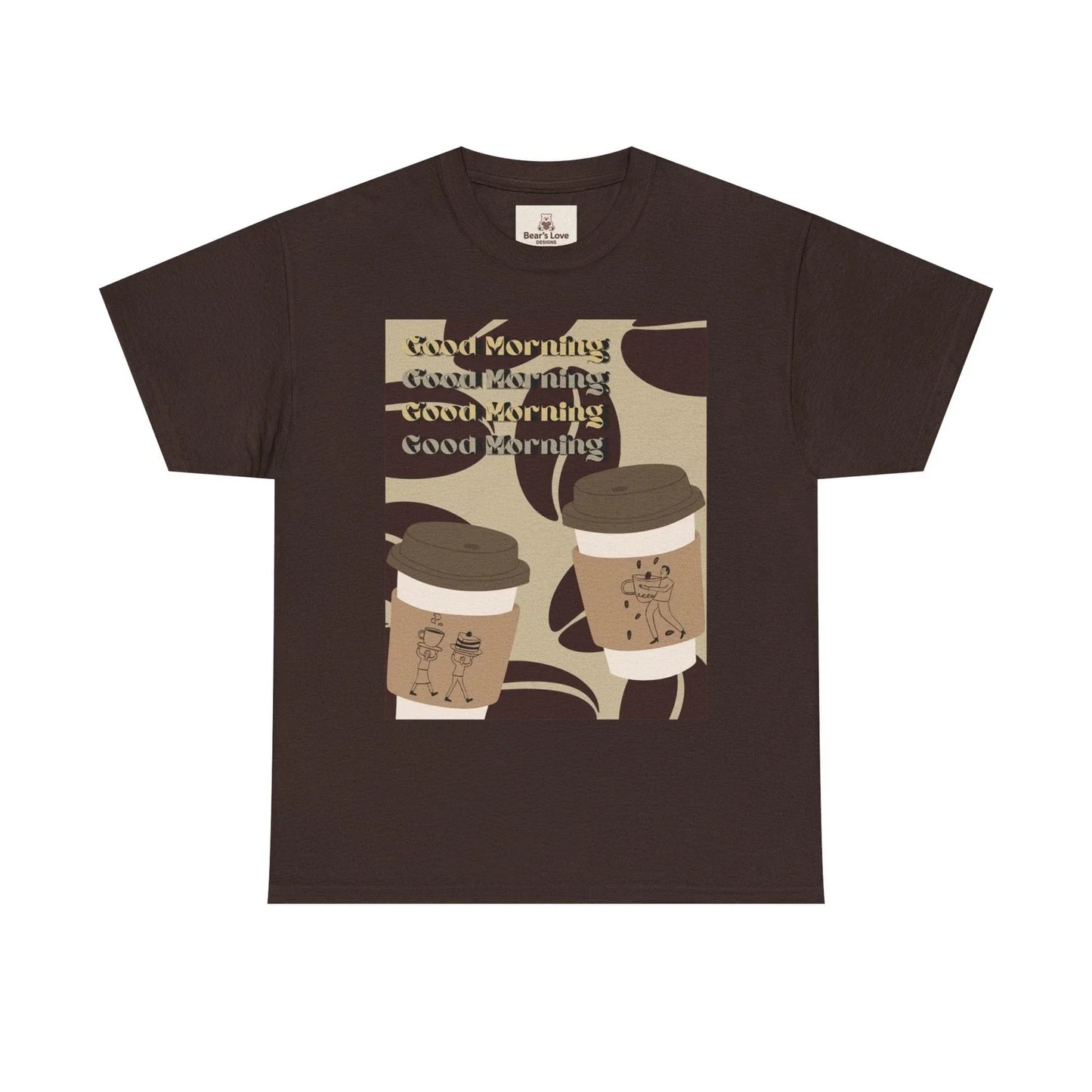 Good Morning Coffee Cups T-Shirt | Retro Caffeine Graphic Tee