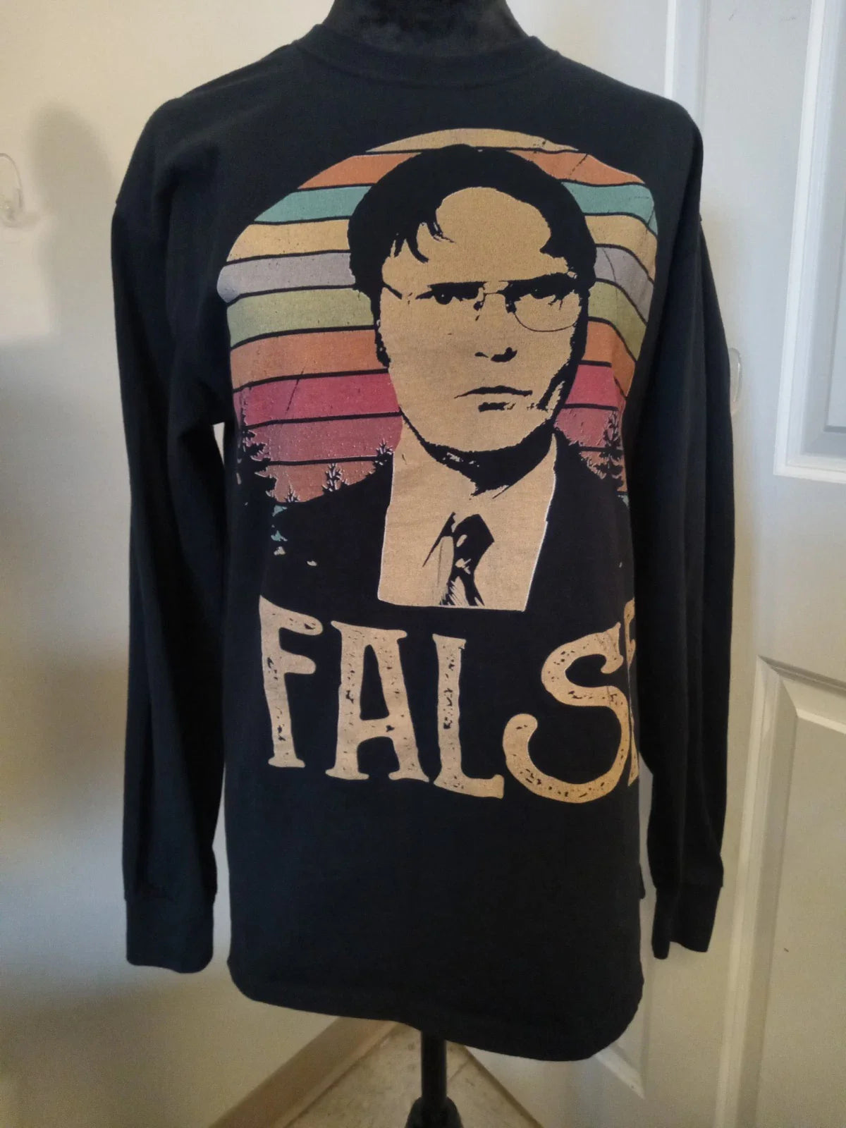 THE OFFICE Novelty L Sleeve Tee (False) SIZE M