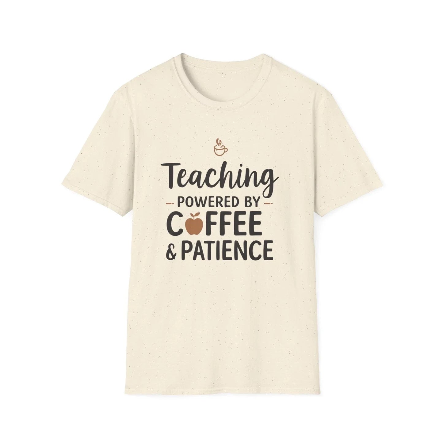 Teaching Powered by Coffee & Patience T-Shirt | Teacher Coffee Shirt