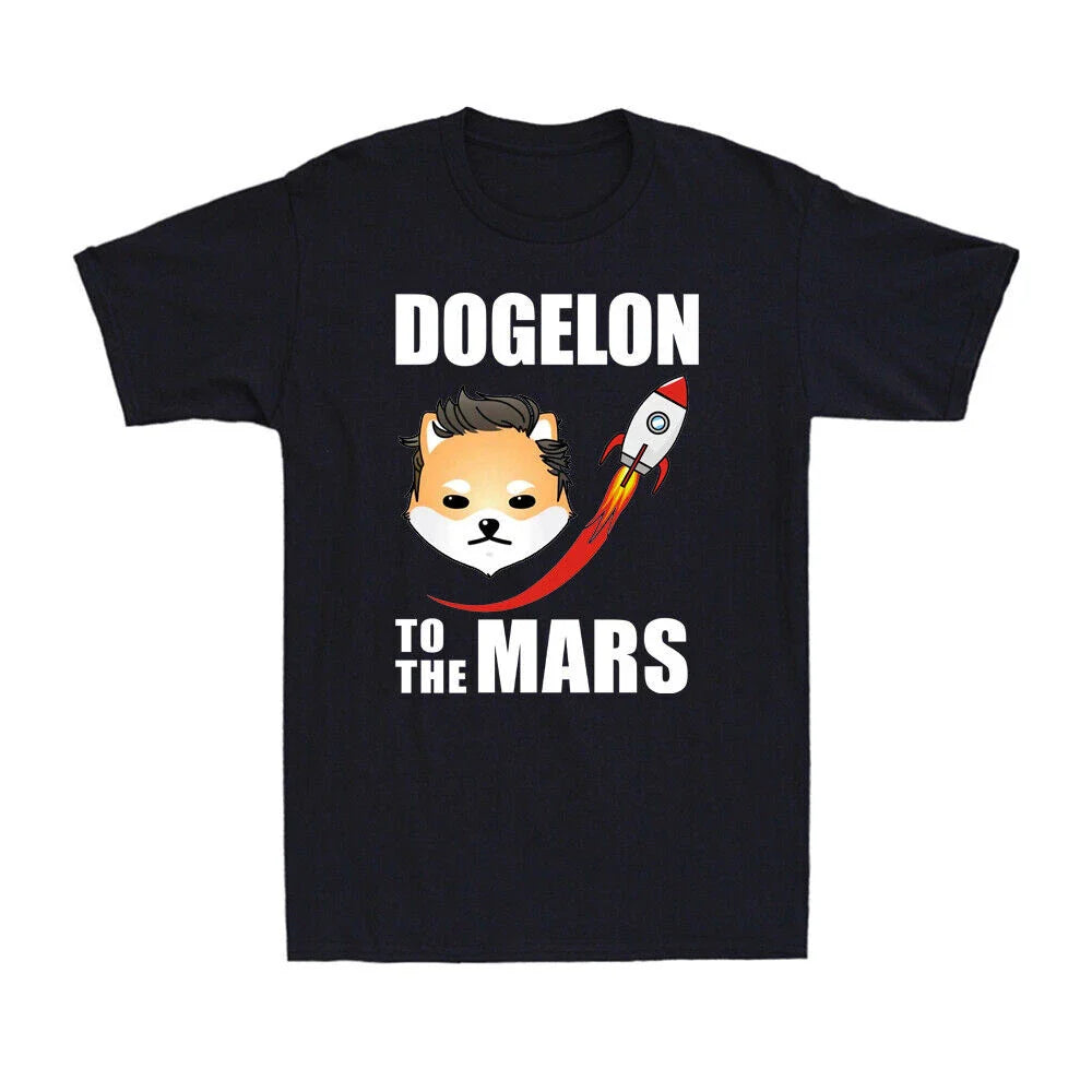 Dogelon To The Mars Funny Dogelon Dog Meme currency Men's T-Shirt