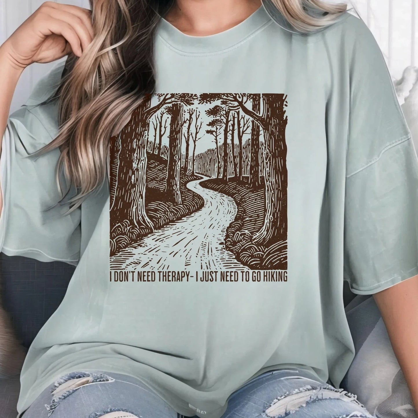 Funny Hiking Therapy T-Shirt Unisex | Nature Lover Tee | Introvert Hiker Shirt