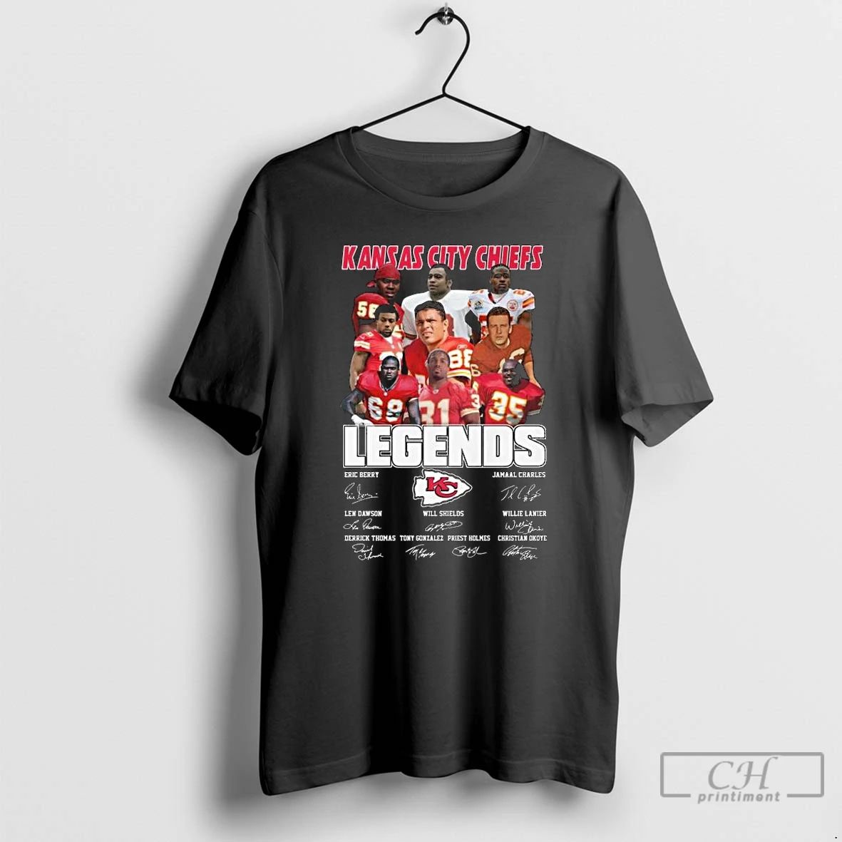 Classic Kansas City Chiefs Legends Players Signatures 2025 Long Sleve T Shirts