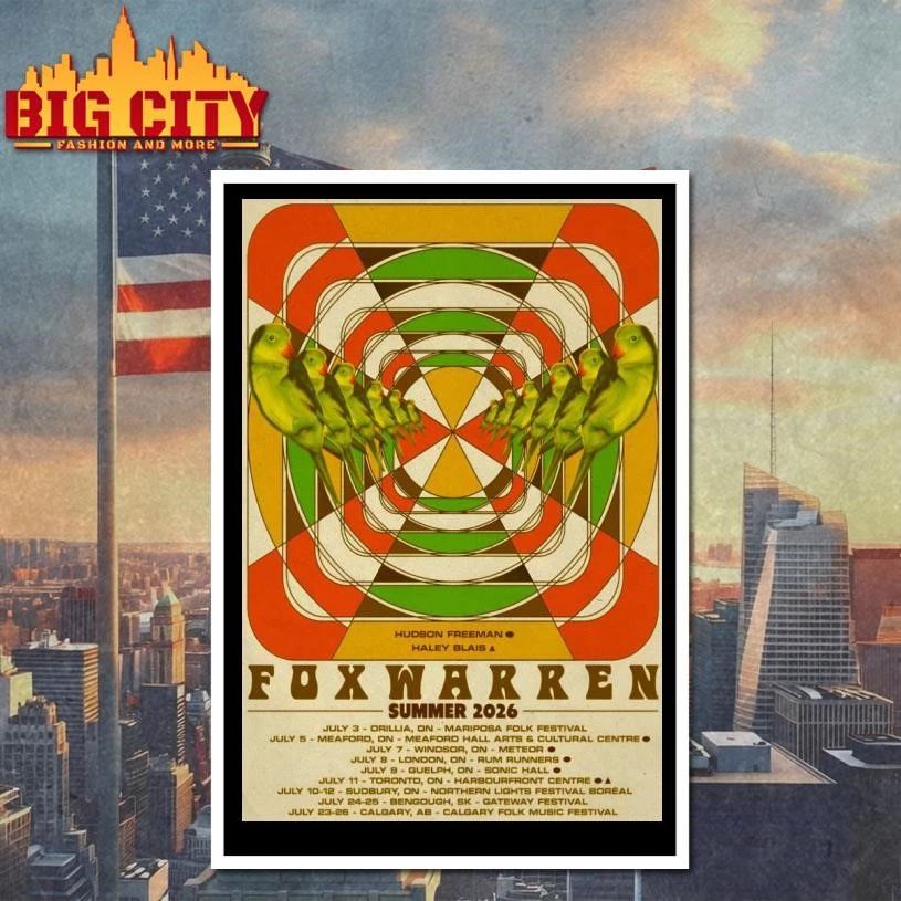 Foxwarren Summer Tour 26 Poster Shirt