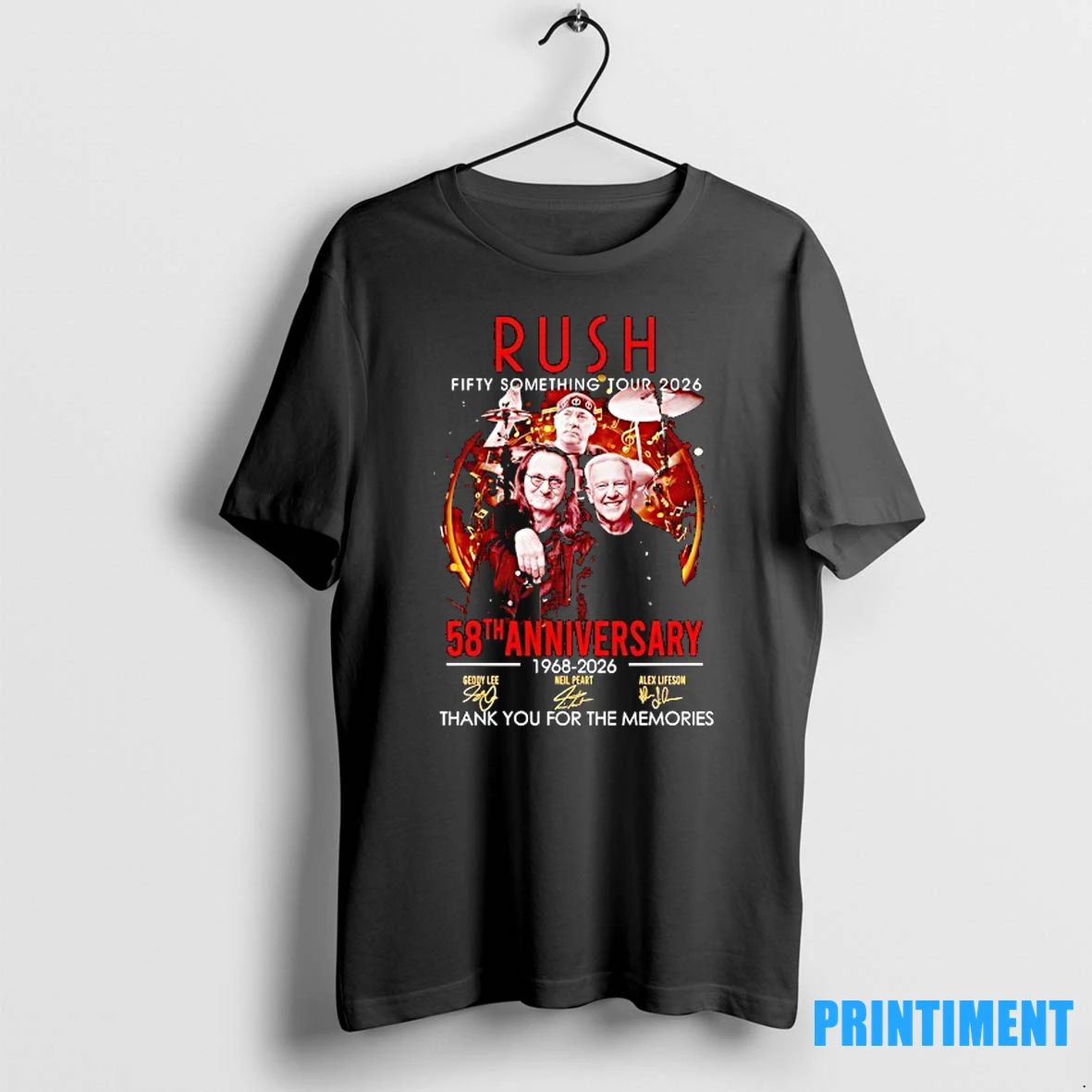 Rush Fifty Something Tour 2026 58th Anniversary Thank You For The Memories Signatures Tshirts Sweater