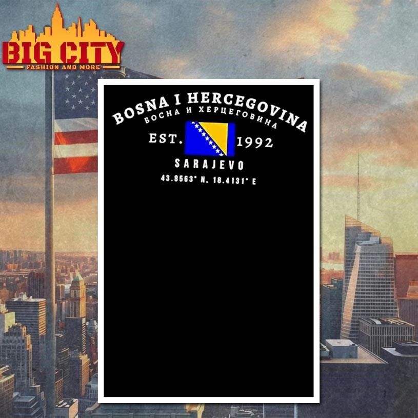Bosnia I Hercegovina Bocha H Xepuerobnha Sarajevo Est 1992 Shirt