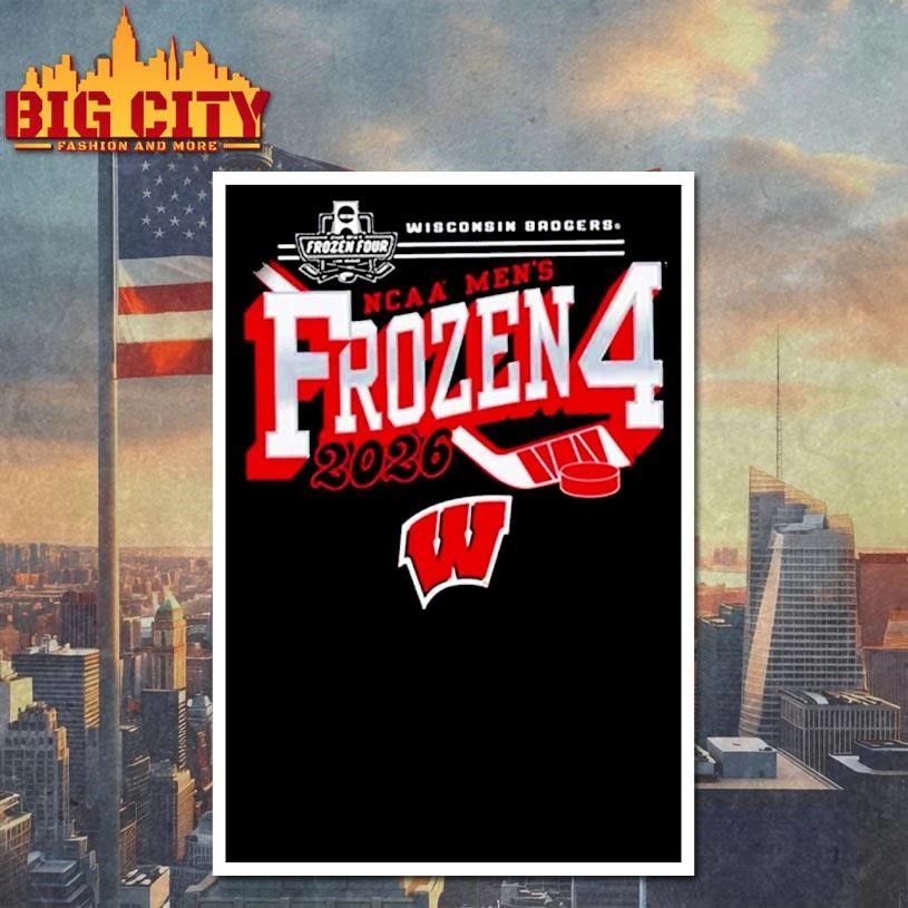 Wisconsin Badgers Men’s Hockey 2026 NCAA Frozen Four Vegas Graphic Shirt