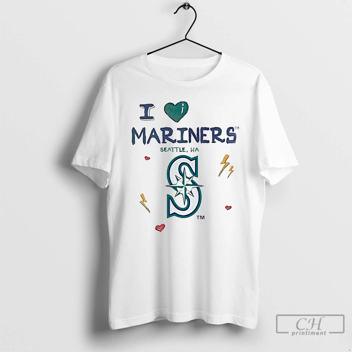 Classic I Love Seattle Mariners T Shirts