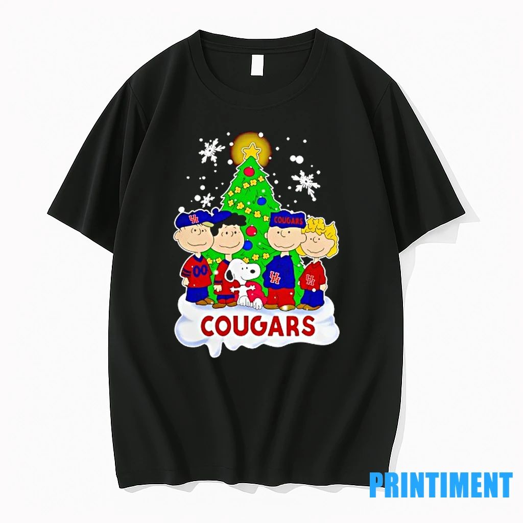 Peanuts Characters Houston Cougars Christmas Tshirts Sweater