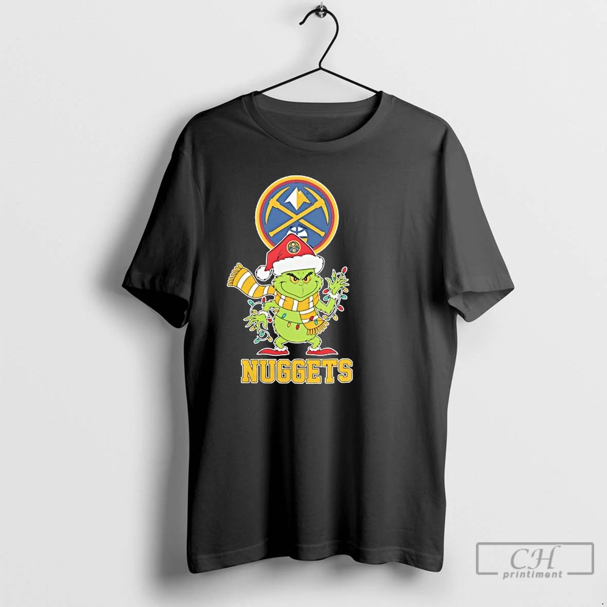 Classic Denver Nuggets Christmas Grinch Santa Holiday T Shirts