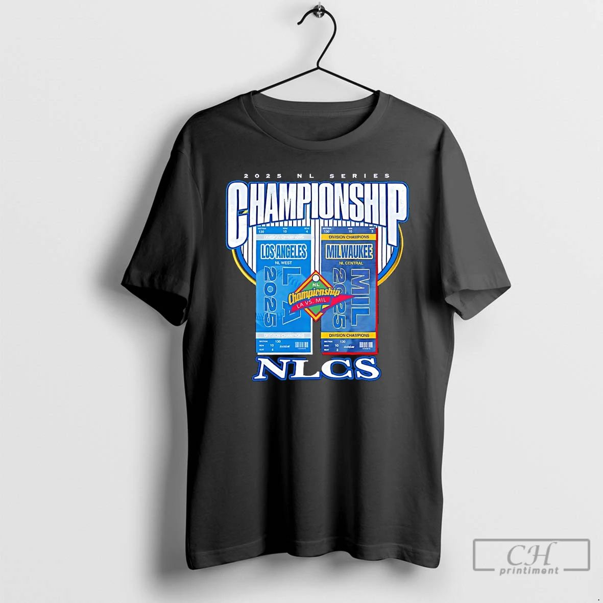 Classic Los Angeles Dodgers Vs Milwaukee Brewers 2025 Nlcs Series Championship Tickets T Shirts