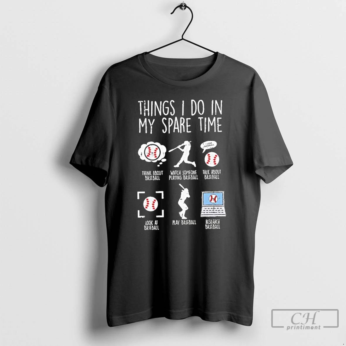 Classic Things I Do In My Spare Time Player Baseball T Shirts