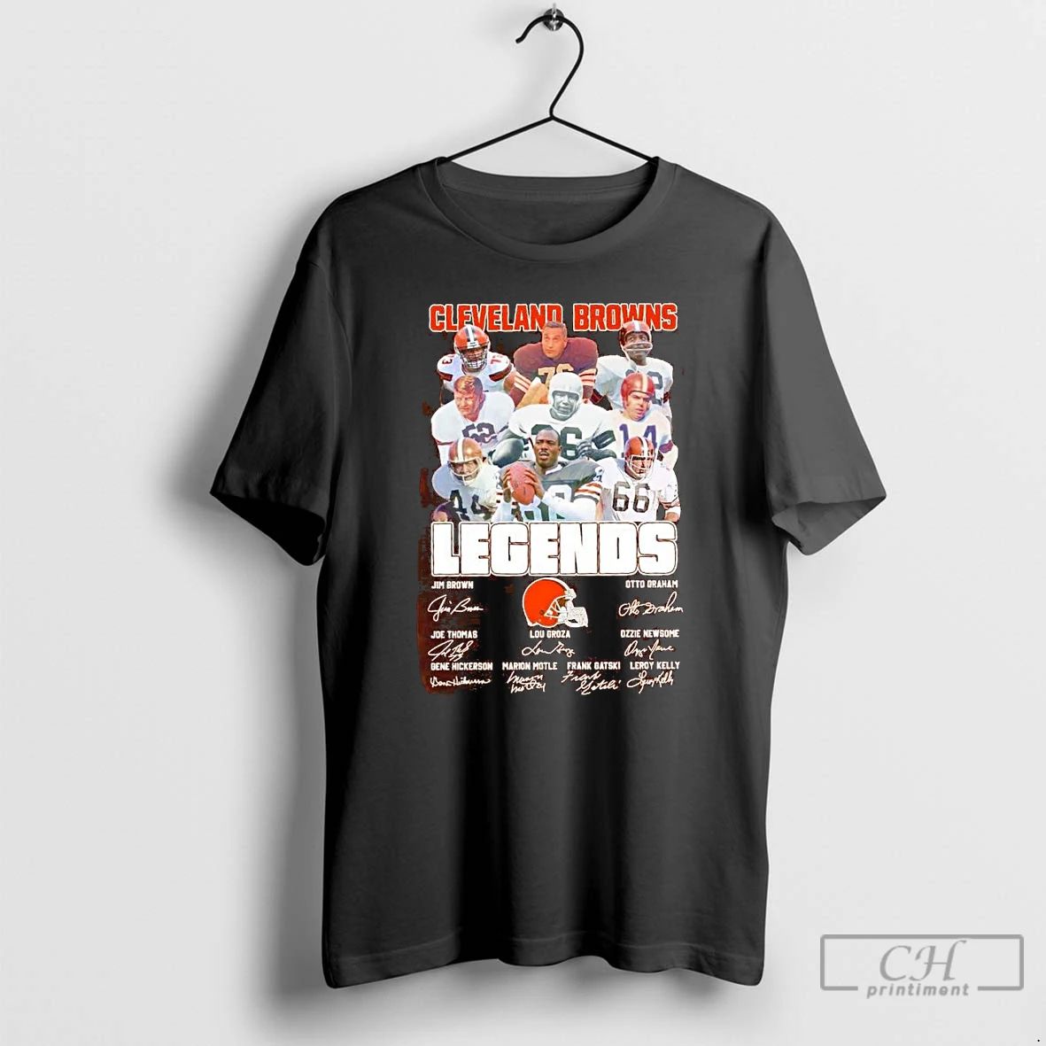 Classic Cleveland Browns Legends Names Signatures T Shirts