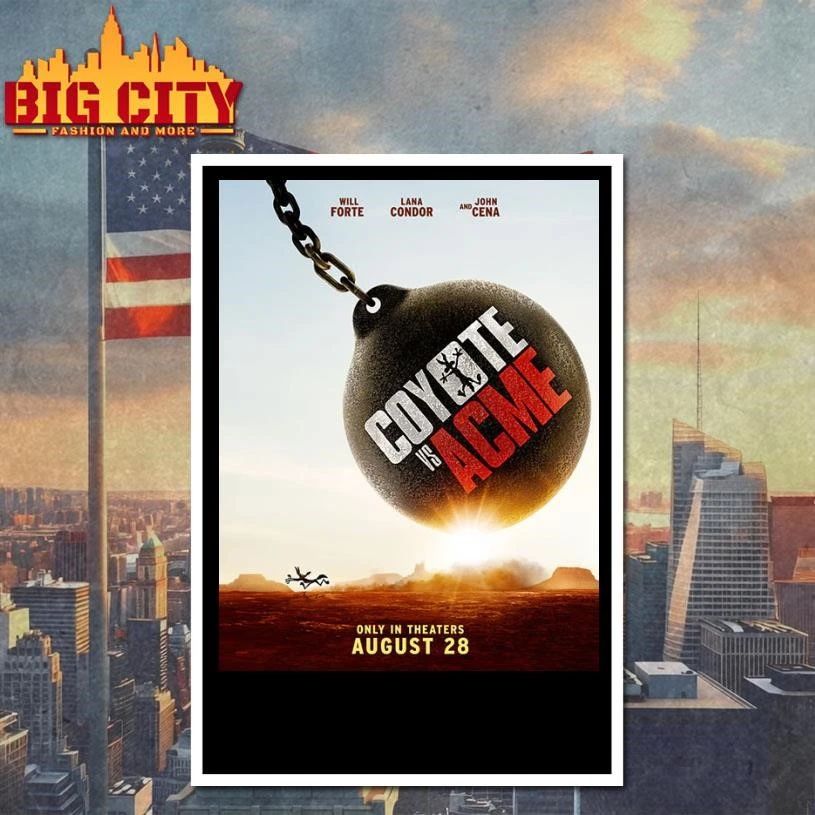 Coyote vs ACME Movie 2026 Official Poster Only In Theaters August 28 2026 Poster Shirt
