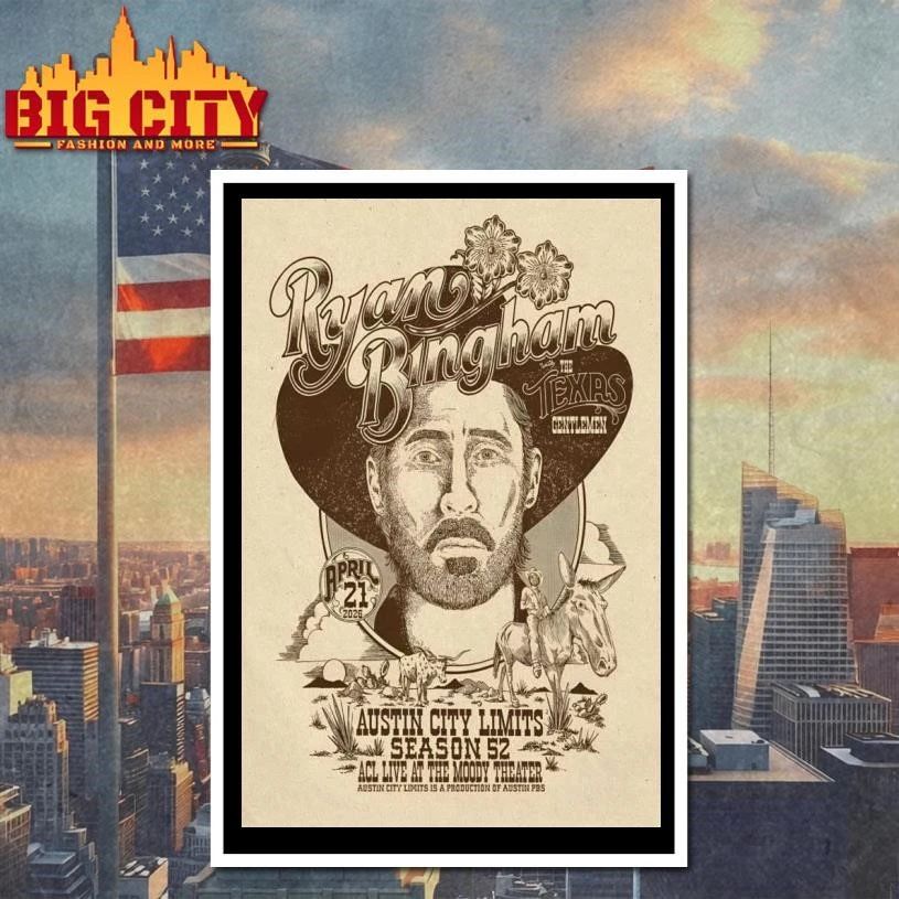 Ryman Bingham With The Texas Gentlemen Austin City Limits Season S2 Apr 21 2026 Poster Shirt