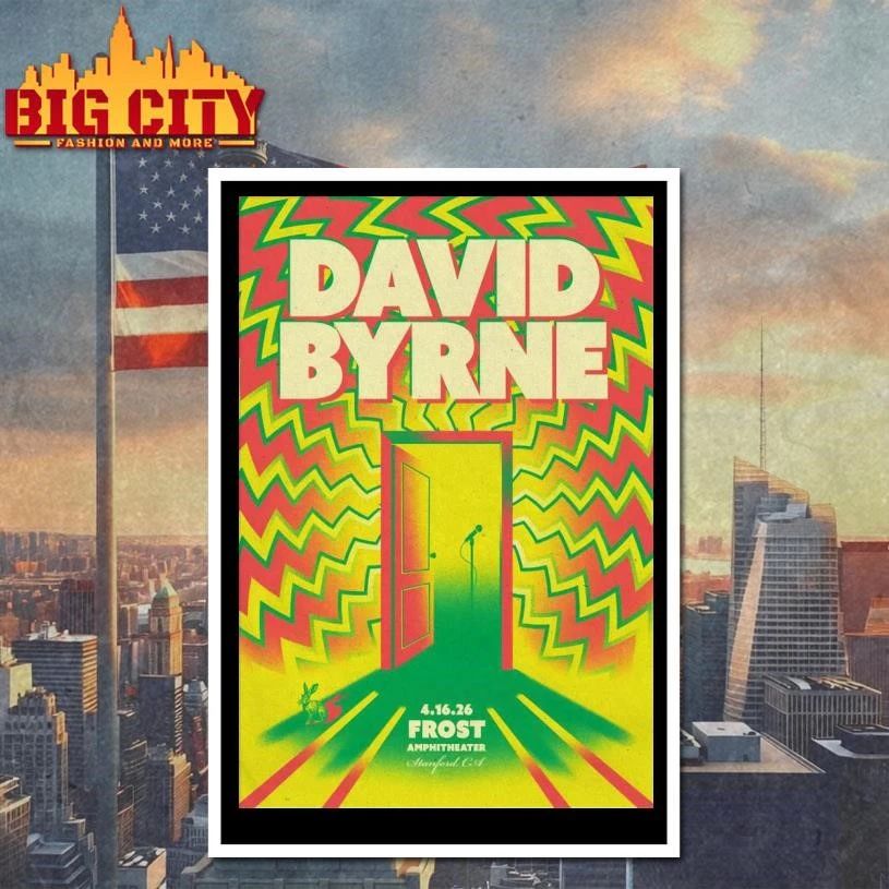 David Byrne In Stanford CA On Apr 16 2026 Poster Shirt