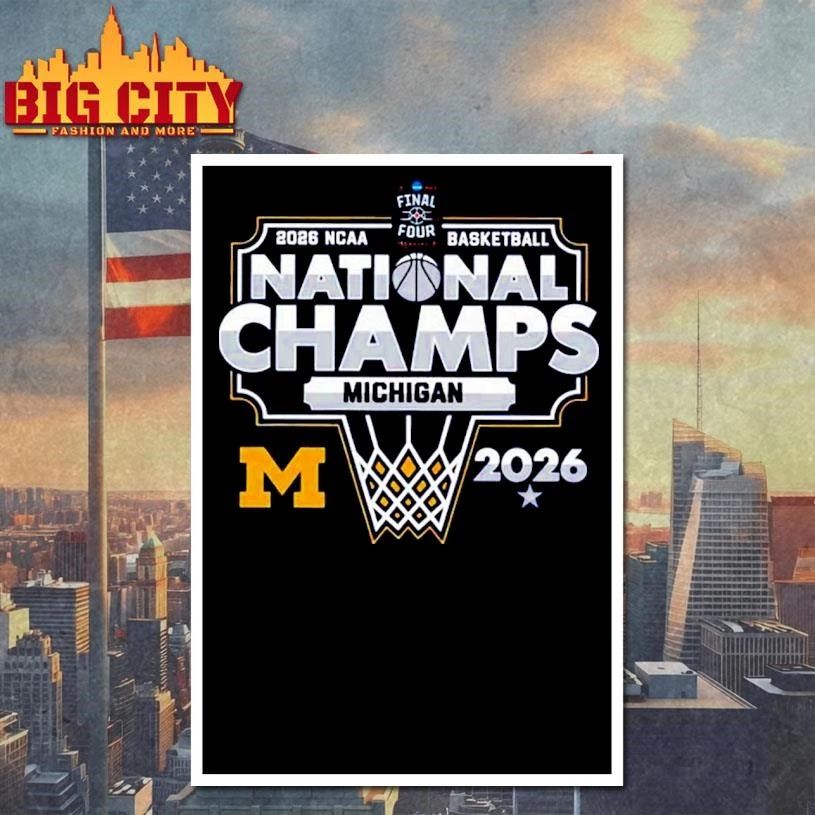 Michigan Wolverines Men’s Basketball 2026 NCAA National Champions March Madness Hoops Shirt