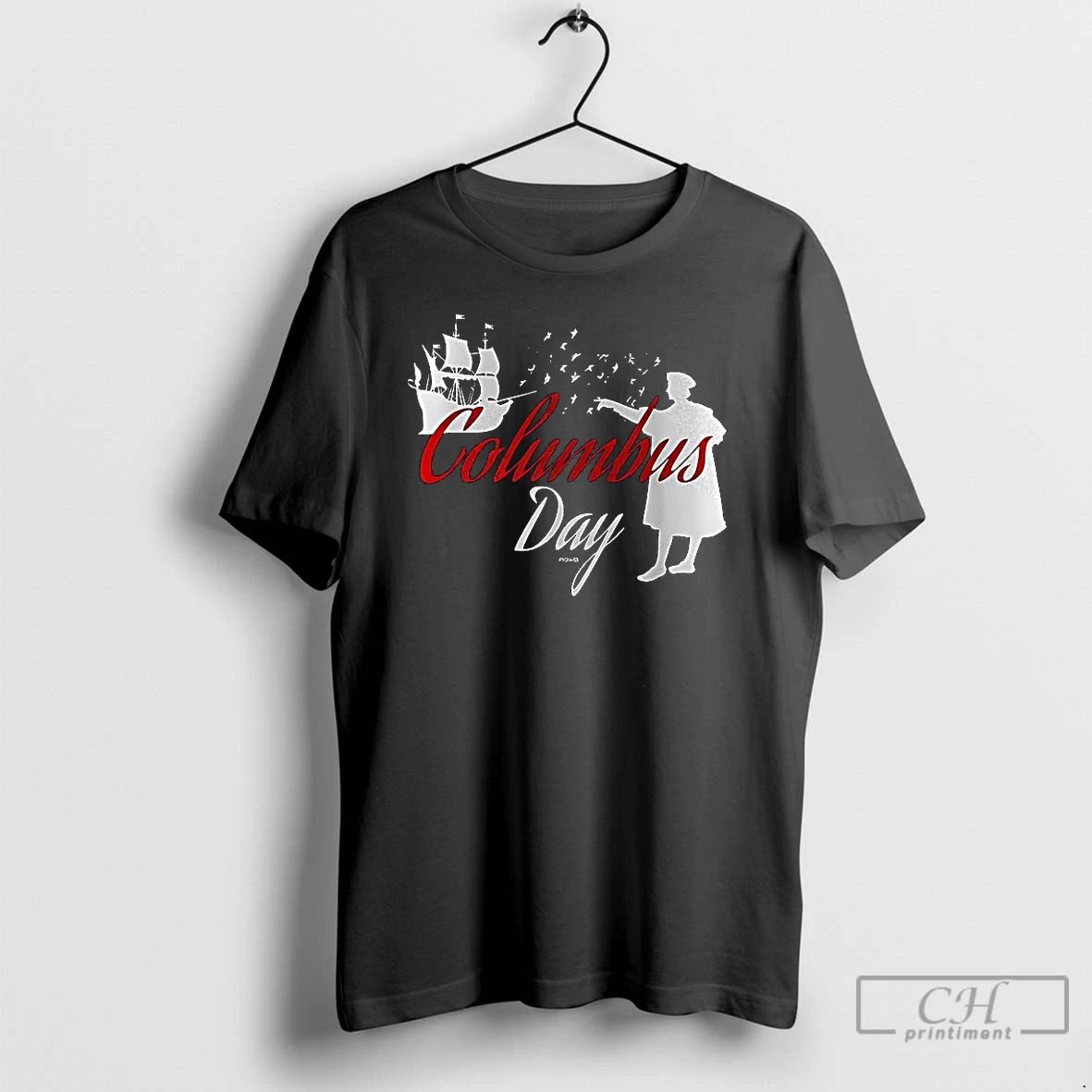 Classic Public Holiday Patriot Usa Happy Columbus Day Ship Flag T Shirts