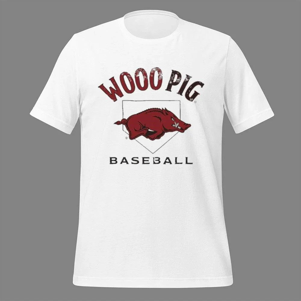 Wooo Pig Arkansas Baseball Home Plate Shirt