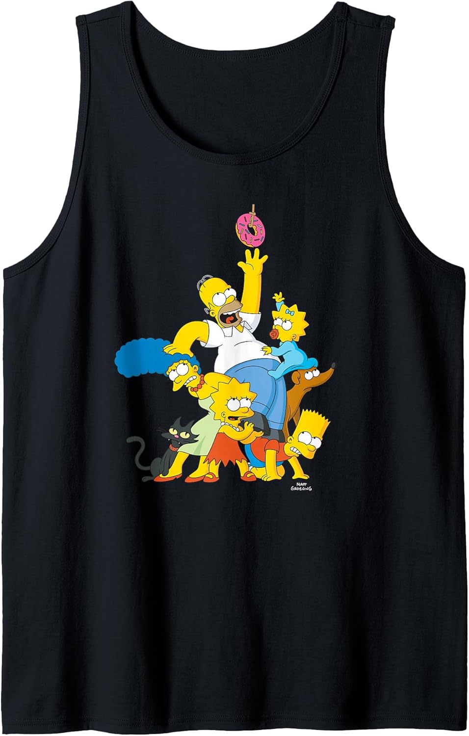 The Simpsons Family Donut Reach Tank Top